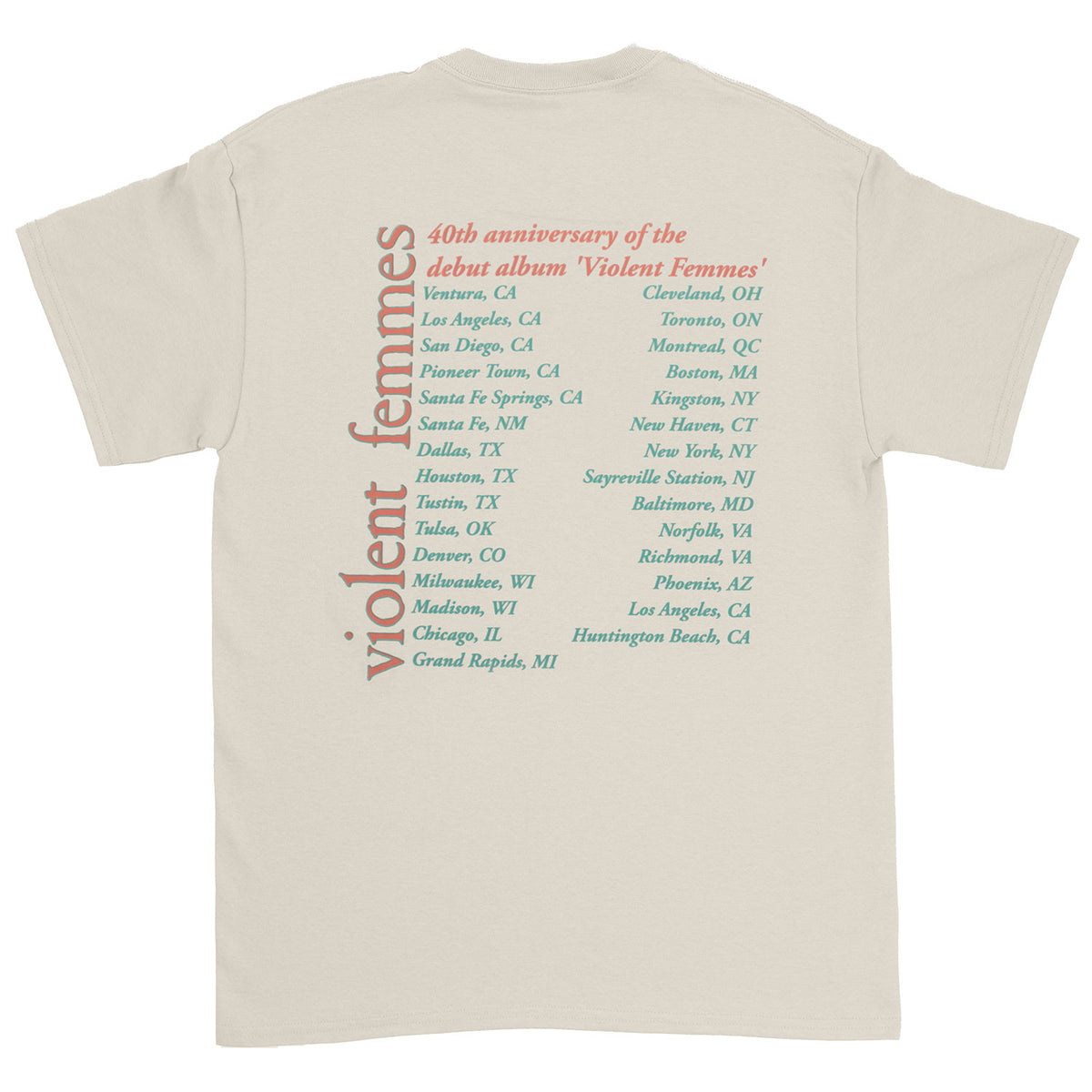 40th anniversary of the debut album 'Violent Femmes' T-shirt Back