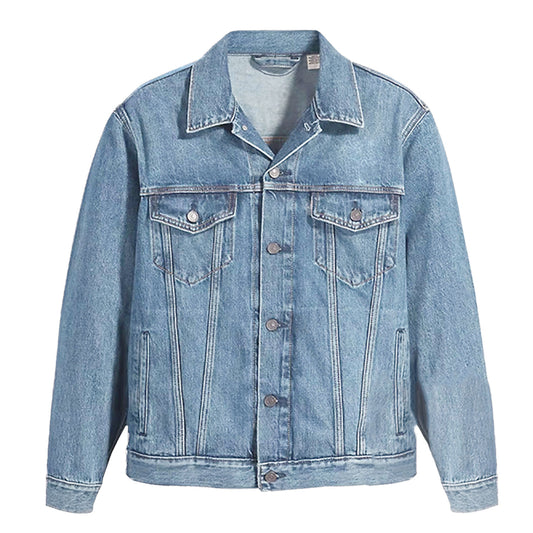 The Happy Fits Lovesick Denim Trucker Jacket Denim Jacket Front