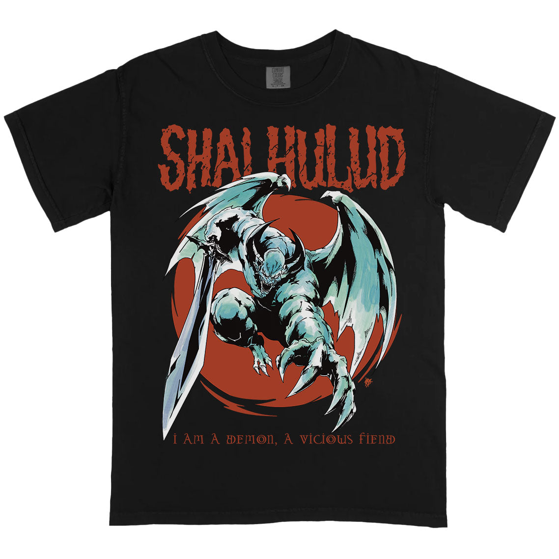 Shai Hulud Given Flight By Demon's Wings by Jon Mayo (Black) (Rockabilia Exclusive) T-shirt Front