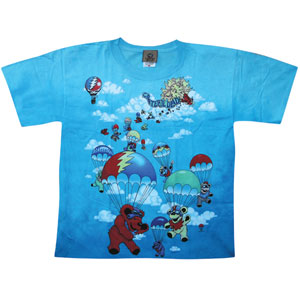 Grateful Dead Parachuting Bears Tie Dye T-shirt Front