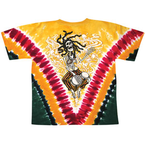 Grateful Dead Rasta Dead VDye Tie Dye T-shirt Back