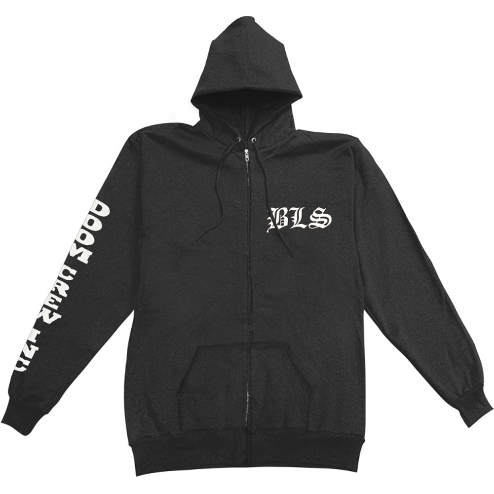 Black Label Society Doom Crew Zip Zippered Hooded Sweatshirt Front