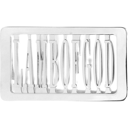 Lamb Of God Rectangle Belt Buckle Belt Buckle Front
