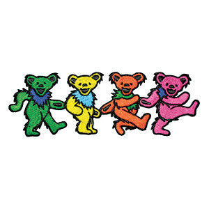 Grateful Dead Dancing Bears Embroidered Patch Front