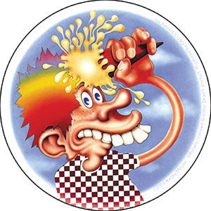 Grateful Dead Ice Cream Cone Kid Round Sticker Front