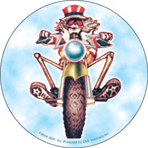 Grateful Dead Psycle Sam Round Sticker Front