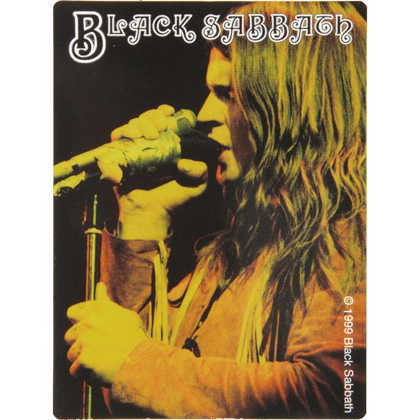 Ozzy Live With Mic Closeup Photo (4" x 3") Sticker