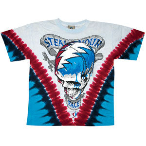 Grateful Dead Steal Your Face VDye Tie Dye T-shirt Front