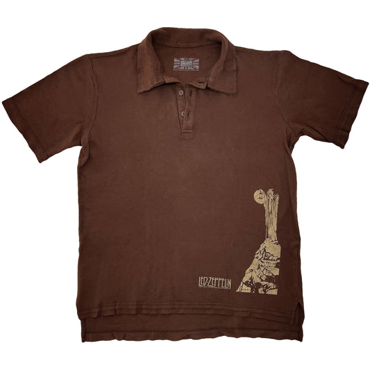 Led Zeppelin Stairway Polo Shirt Front