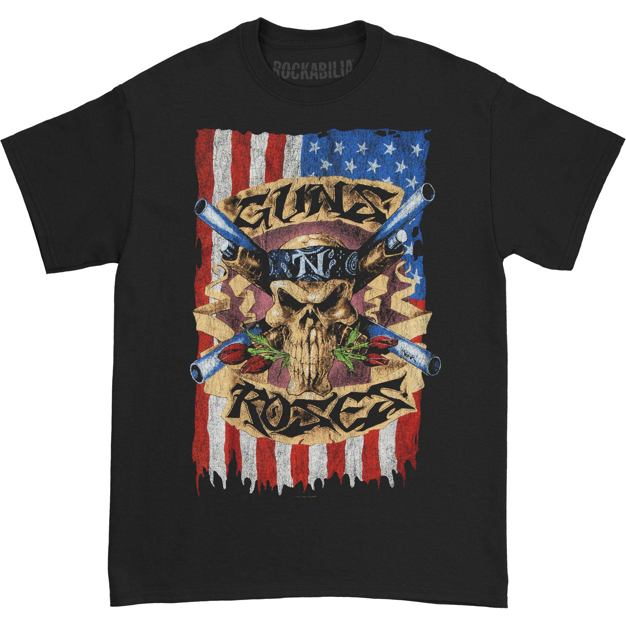 Guns N Roses Skull T-shirt Front