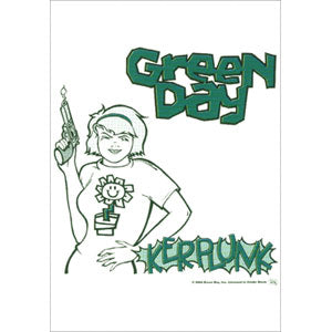 Green Day Poster Flag Front