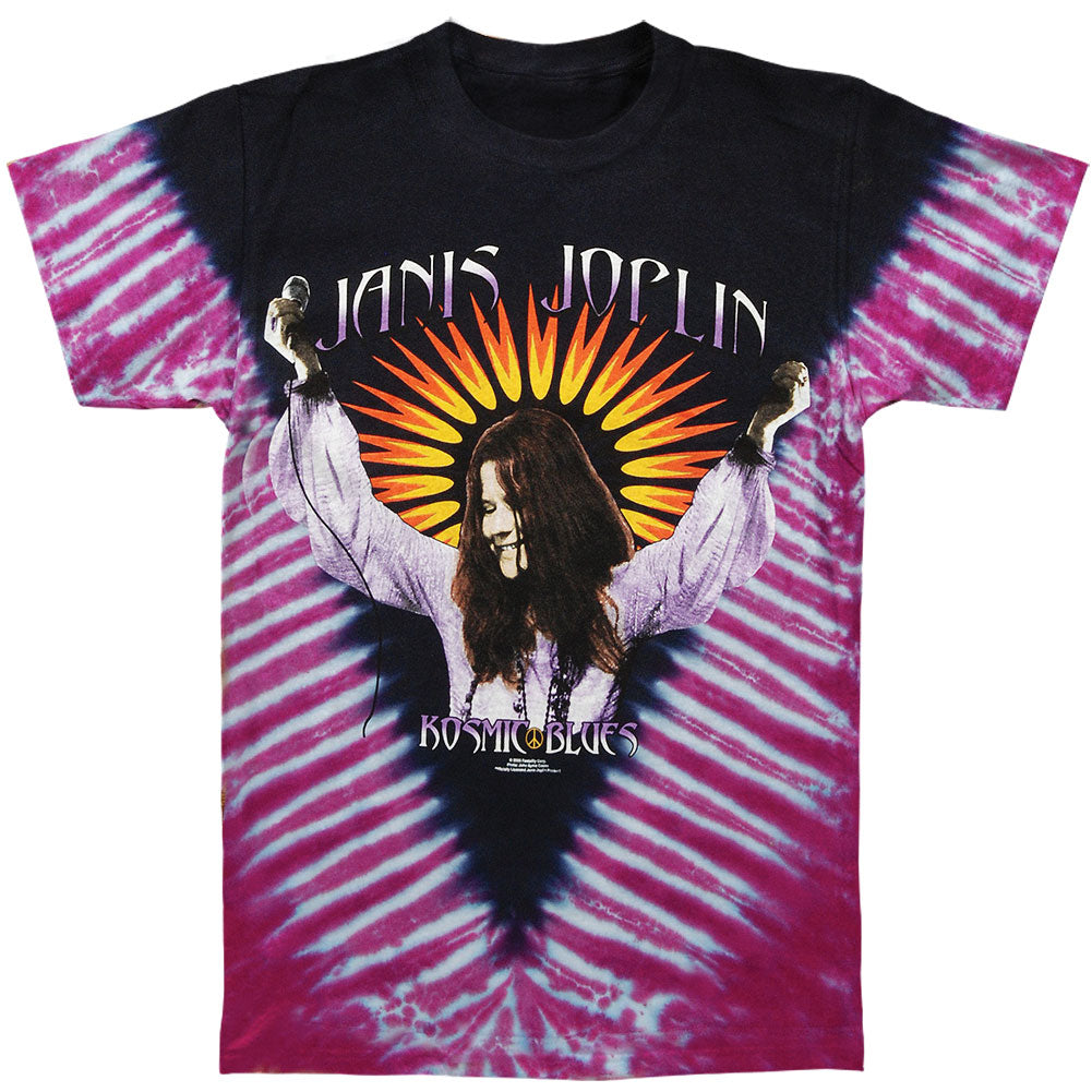 Janis Joplin Kozmic Blues Tie Dye T-shirt Front