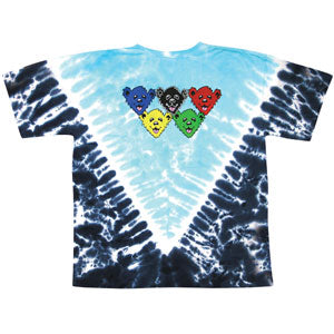 Grateful Dead Bob Sled Bears Tie Dye T-shirt Back