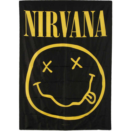 Nirvana Smiley Face Poster Flag Front