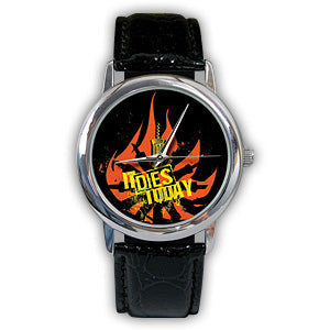 It Dies Today Textured Leather Watch Front