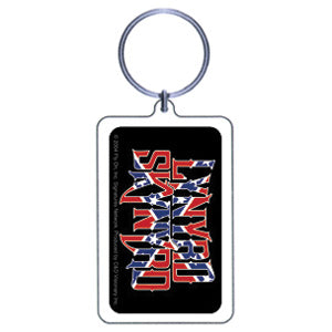Lynyrd Skynyrd Girl On Flag Plastic Key Chain Back