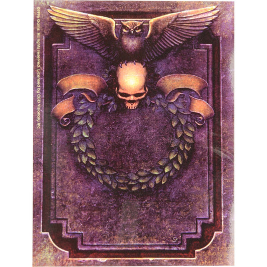 Gravestone With Skull & Wings (4" x 5.25") Sticker
