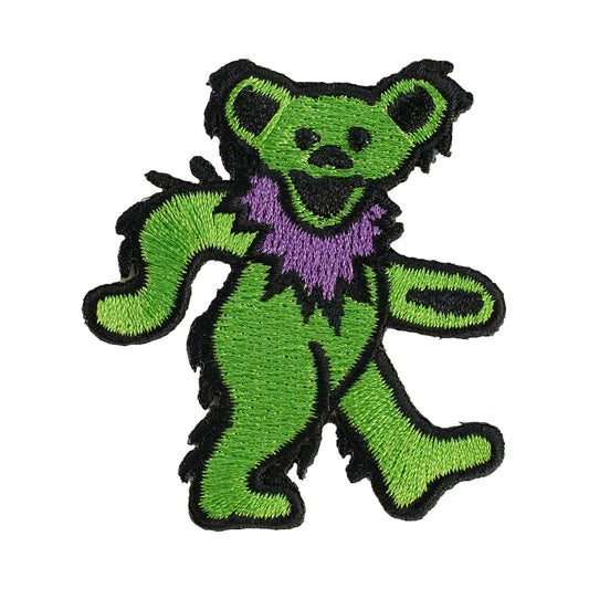 Grateful Dead Green Bear Embroidered Patch Front