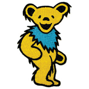 Grateful Dead Yellow Bear Embroidered Patch Front