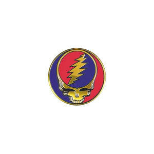 Grateful Dead Steal Your Face Small Round Metal Sticker Front