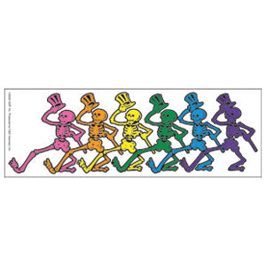 Grateful Dead Skeletons Clear Sticker Front