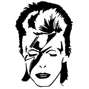 David Bowie Peel & Rub Sticker Front