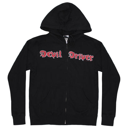 Logo Zippered Hooded Sweatshirt