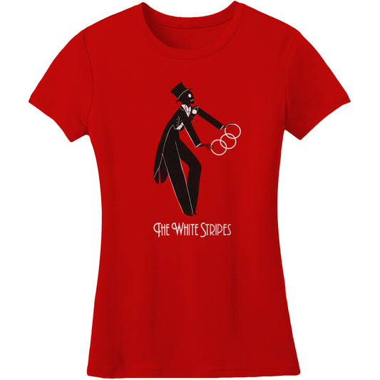 White Stripes Girl's Magician Junior Top Front