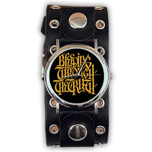 Bleeding Through Riveted Holes Cuff Watch Front