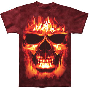 Fantasy Flaming Skull T-shirt