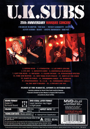 U.K. Subs DVD