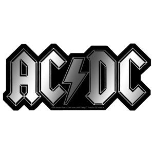 AC/DC Logo Chrome Sticker Front