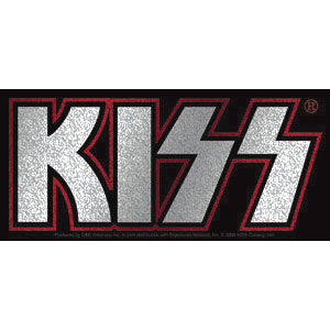KISS Logo Glitter Sticker Front