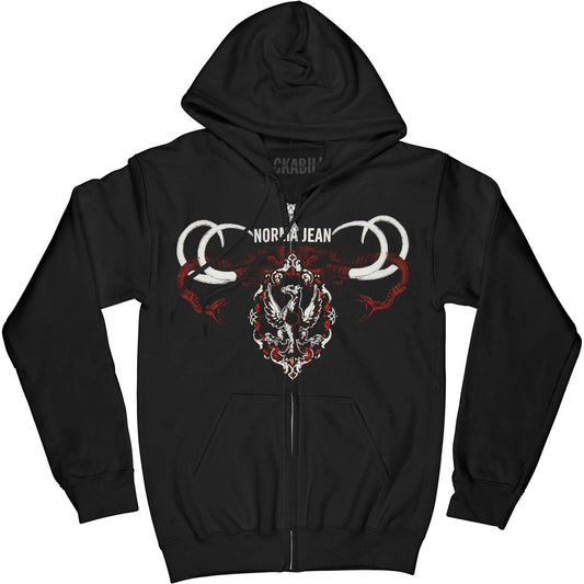 Norma Jean Tuscany Zipper Hoodie Zippered Hooded Sweatshirt