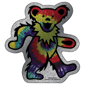 Grateful Dead Dancing Bear Glitter Sticker Front