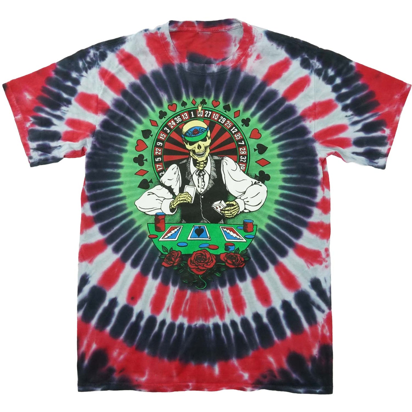 Grateful Dead Dealer Tie Dye T-shirt Front