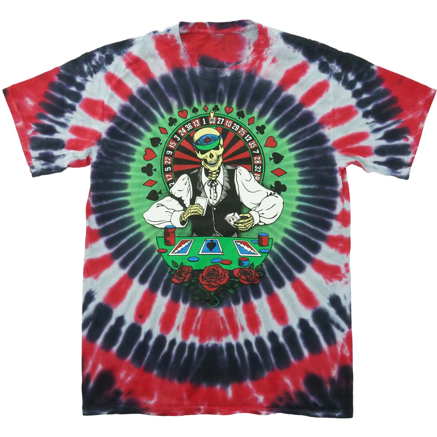 Grateful Dead Dealer Tie Dye T-shirt Front