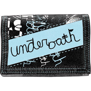 Underoath Blue Print Hook & Loop Closure Wallet Tri-Fold Wallet Front