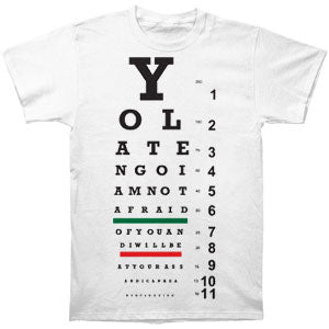Yo La Tengo Eye Chart T-shirt Front