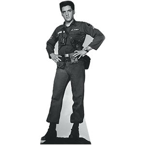 Elvis Presley-Army Fatigues Cardboard Stand Up Standup Front