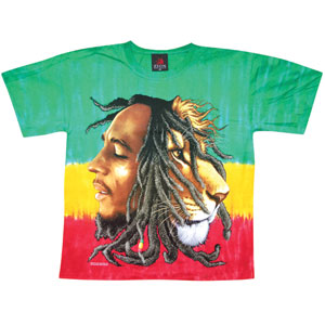 Bob Marley Profiles Tie Dye Tie Dye T-shirt Front