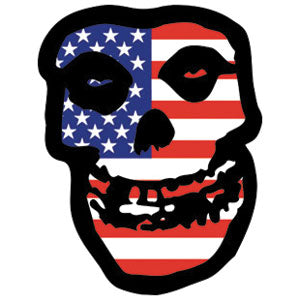 Misfits US Skull Embroidered Patch Front