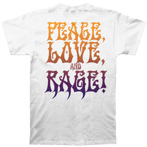 1997 peace, Love And Rage T-shirt Back