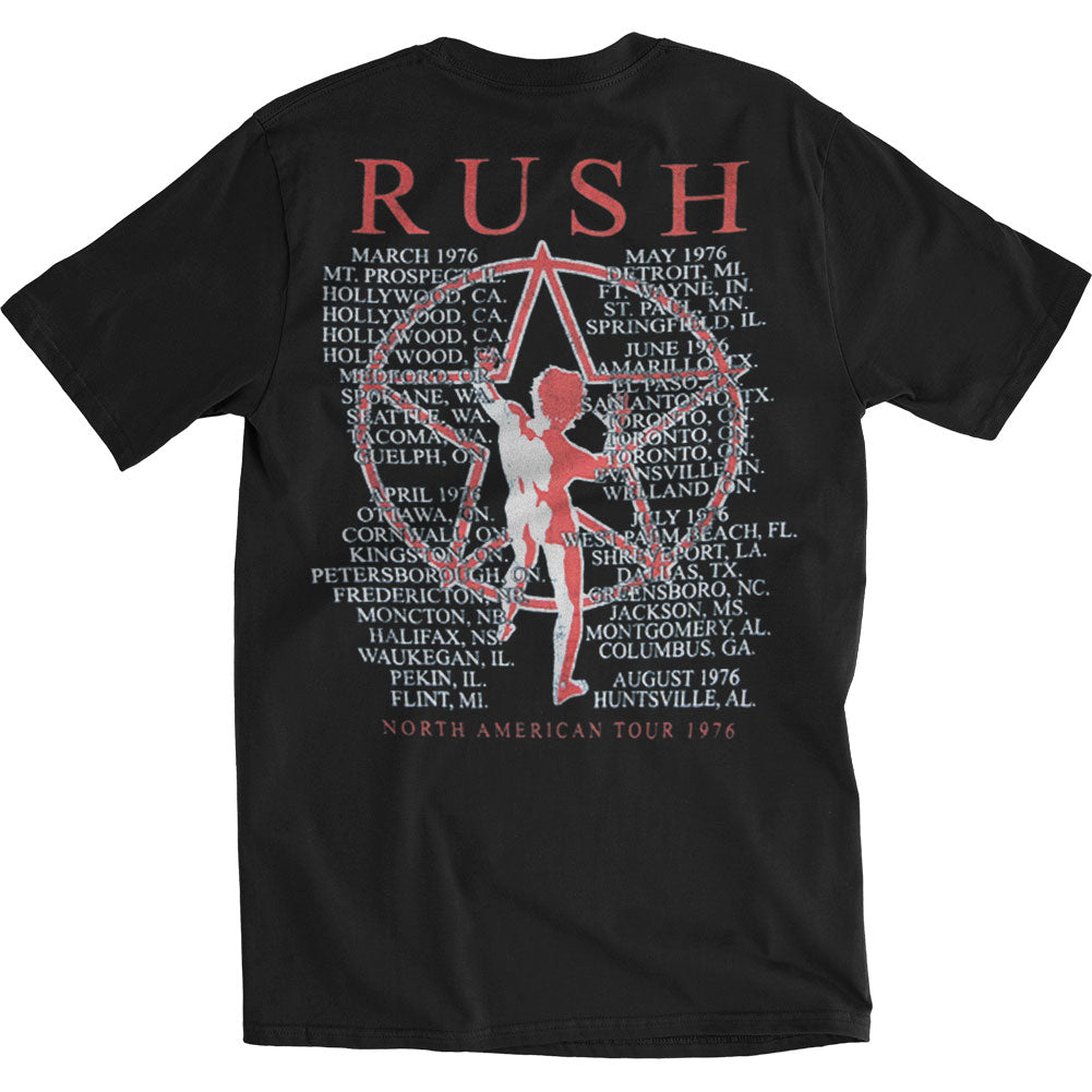 Rush 2112 Starman Tour 1976 Slim Fit T-shirt Back