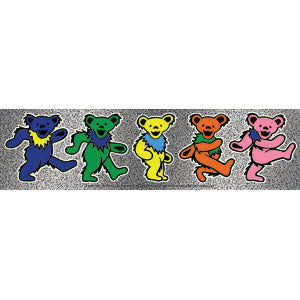 Grateful Dead Dancing Bears Glitter Sticker Front