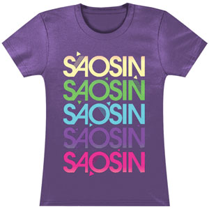 Saosin Colored Text Tissue Junior Top Front