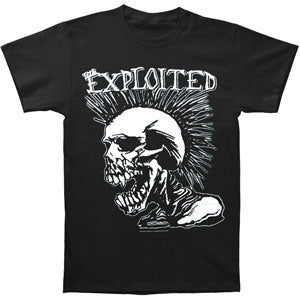 Exploited Mohican Skull T-shirt Front