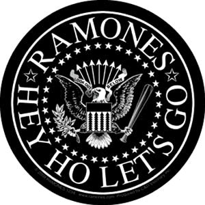 Ramones Black Eagle Round Sticker Front