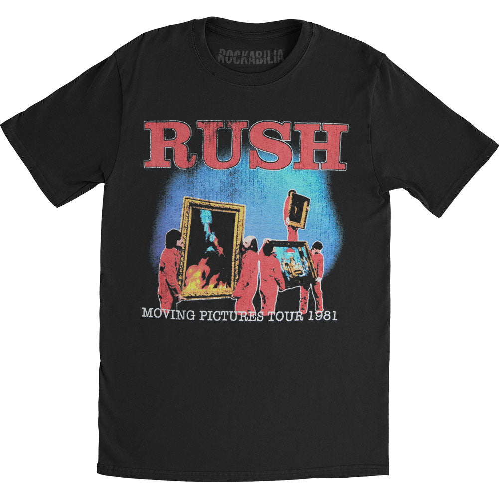 Rush Moving Pictures World Tour 1981 Slim Fit T-shirt Front