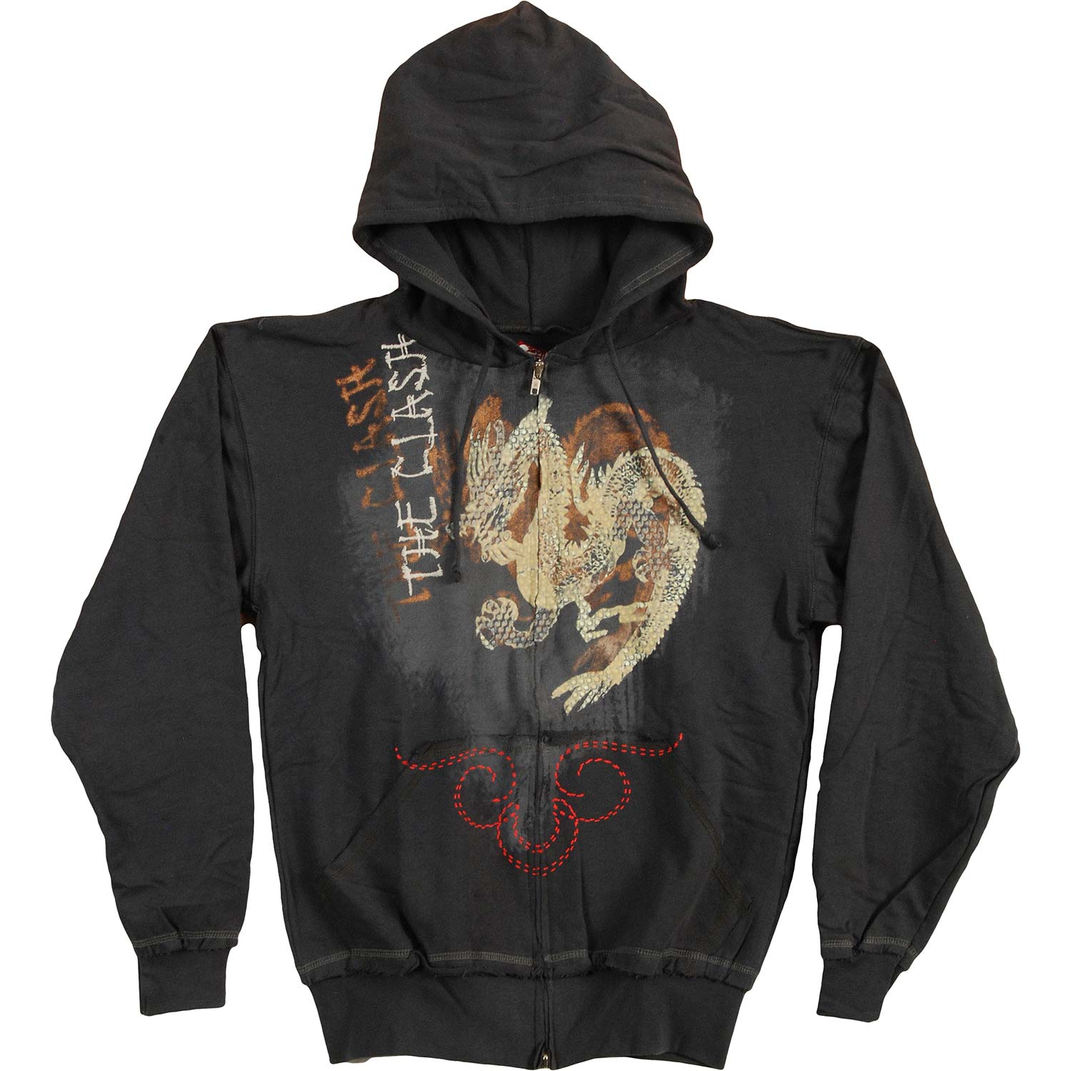 Zippered Hooded Sweatshirt